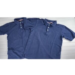 French Toast Polo Shirts Kids XL 14/16 Blue Boys Short Sleeve Polo Shirts 2 pack